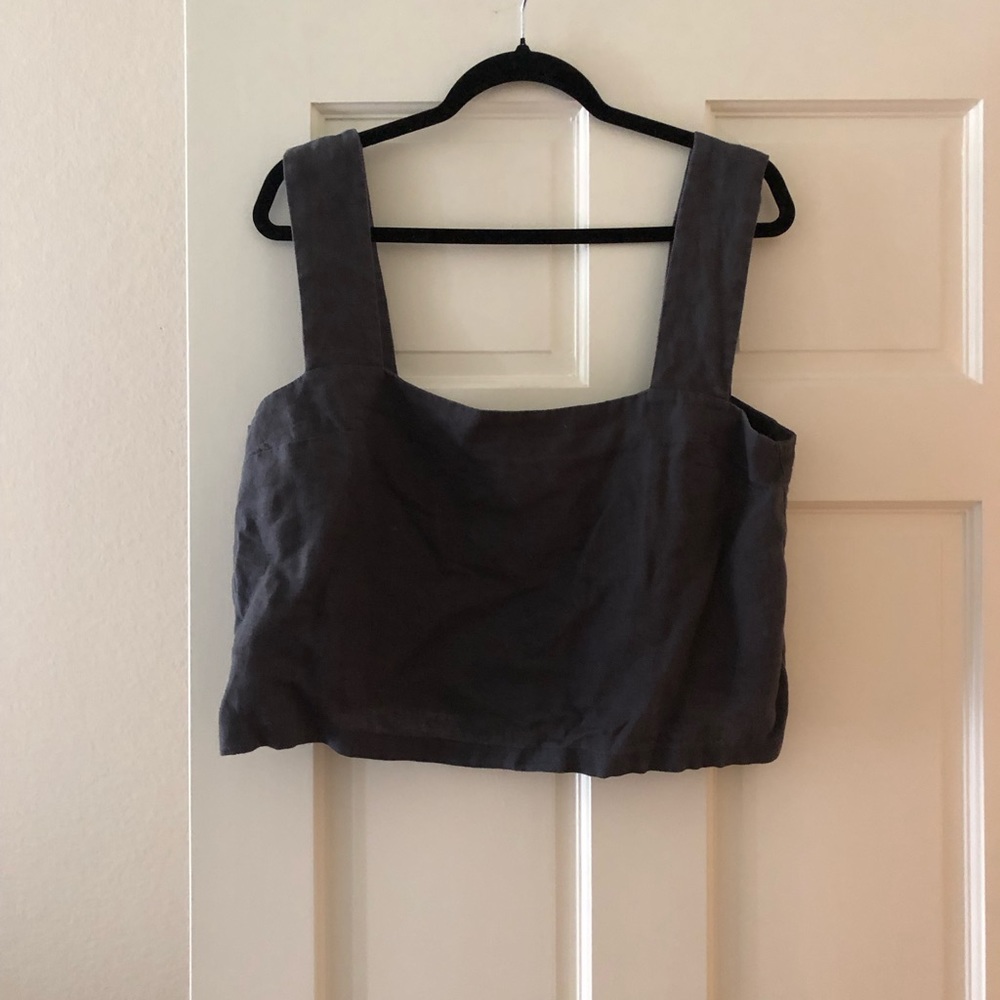 Love and Confuse DAHLIA wide strap linen top